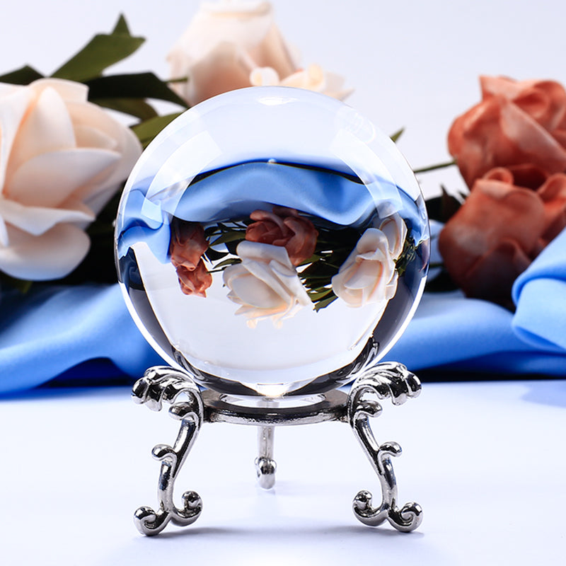 60mm Transparent Glass Ball Quartz Crystal Sphere Globe Miniature For Gifts Table Ornaments Home Decoration Accessories