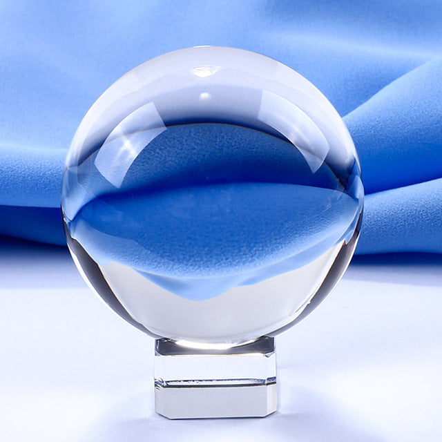 60mm Transparent Glass Ball Quartz Crystal Sphere Globe Miniature For Gifts Table Ornaments Home Decoration Accessories