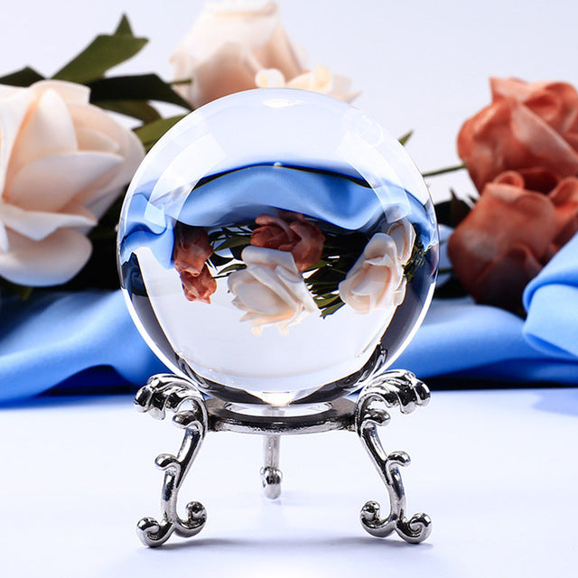 60mm Transparent Glass Ball Quartz Crystal Sphere Globe Miniature For Gifts Table Ornaments Home Decoration Accessories