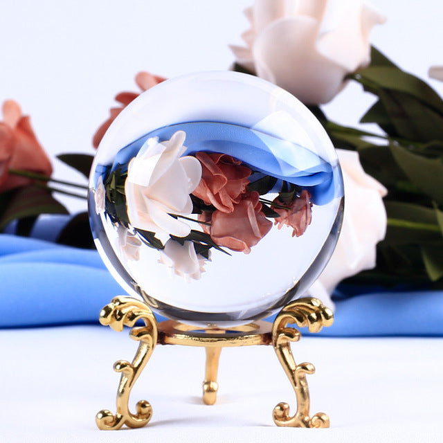 60mm Transparent Glass Ball Quartz Crystal Sphere Globe Miniature For Gifts Table Ornaments Home Decoration Accessories