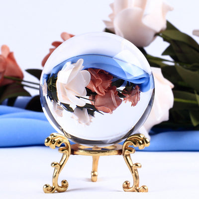 60mm Transparent Glass Ball Quartz Crystal Sphere Globe Miniature For Gifts Table Ornaments Home Decoration Accessories