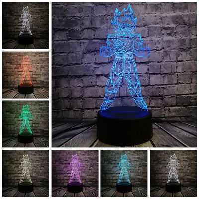 7 Dragon Ball Super Son Goku Kakarotto 3D Table Lamp Luminaria LED Night Light Creative Child Kid Sleep Lamp Holiday Xmas Gift