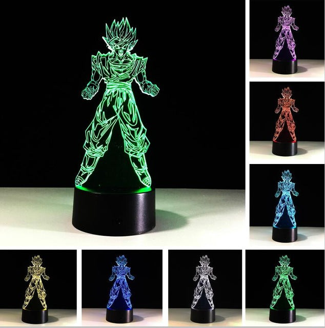 7 Dragon Ball Super Son Goku Kakarotto 3D Table Lamp Luminaria LED Night Light Creative Child Kid Sleep Lamp Holiday Xmas Gift